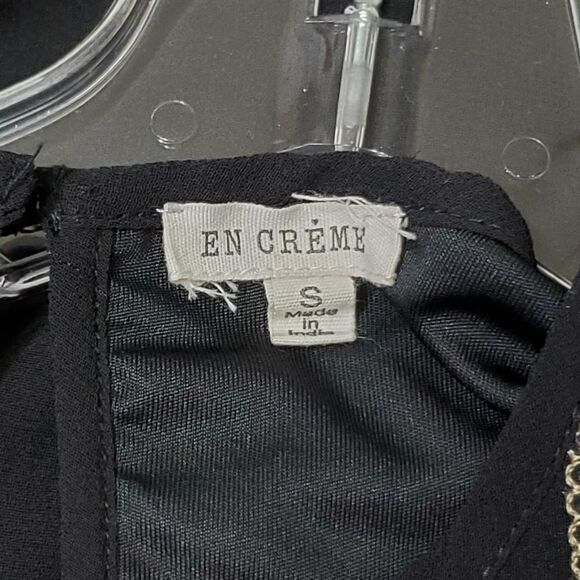 En Creme Sz Small Dress Embroidery & Sequin Black - Picture 5 of 7